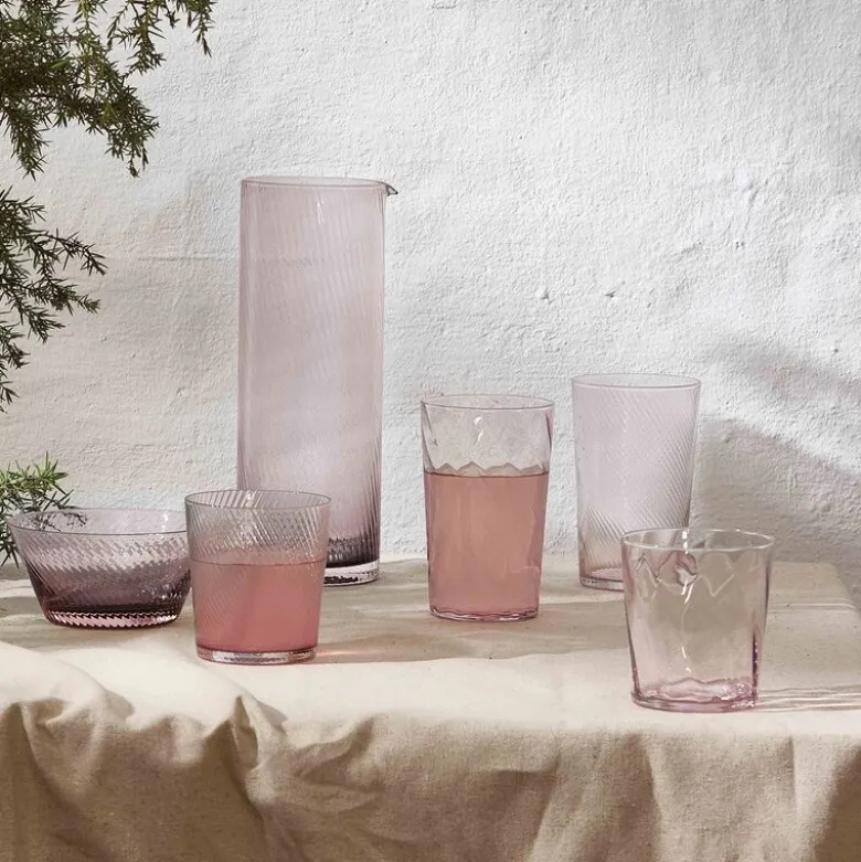 RAW Unique swirl highball 45 cl pink