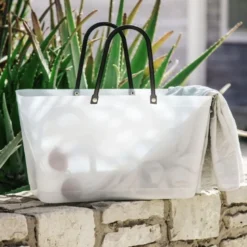 Recycled Plastic veske stor 15L naturell