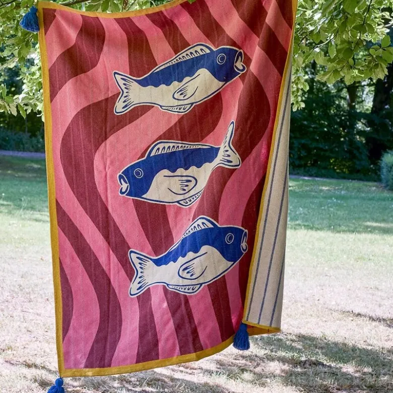 Remy pledd 160x130 cm fisker multi