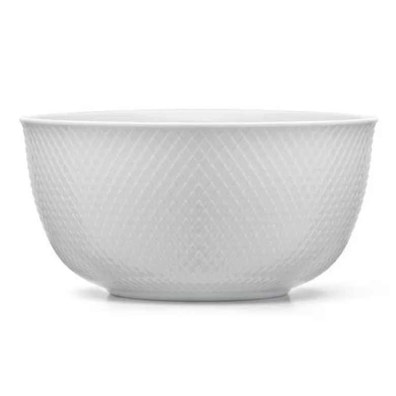 Rhombe serveringsskål 22 cm hvit