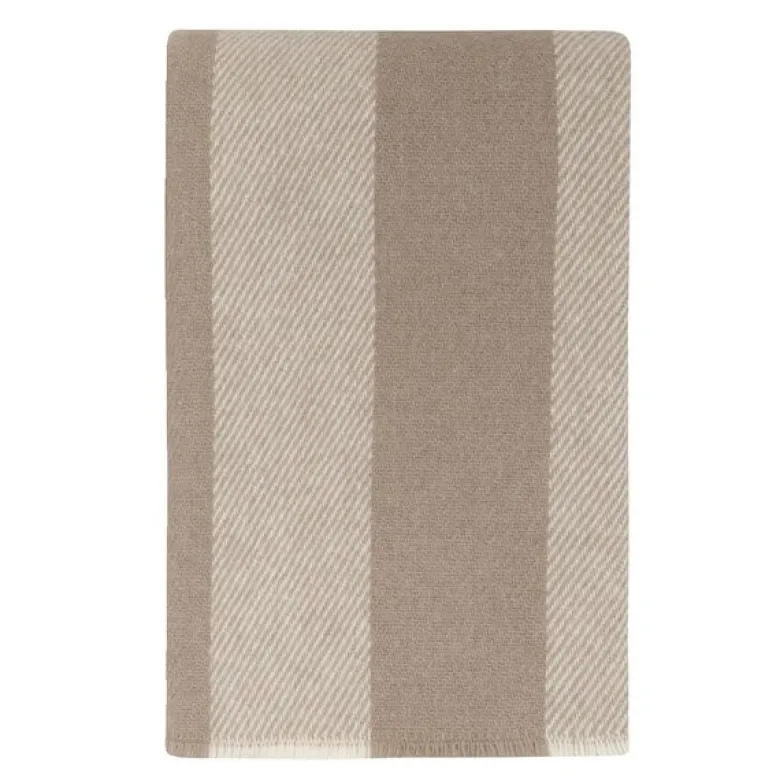 Ringstind ullpledd 120x180 cm beige