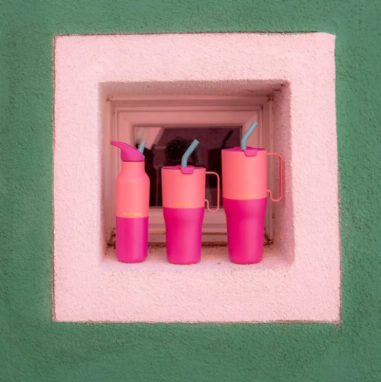 Rise termoflaske 0,47L med sportslokk Pink Lemonade Kaleidoscope