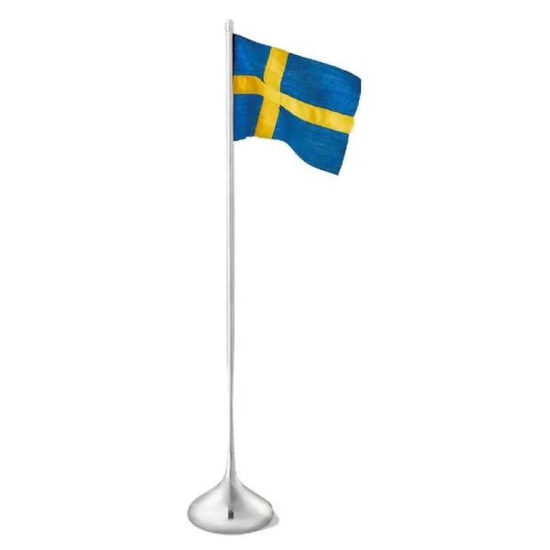 RO bordflagg svensk H35 cm sølv