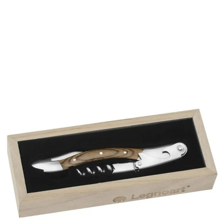 Roero vinåpner 15 cm stål/tre