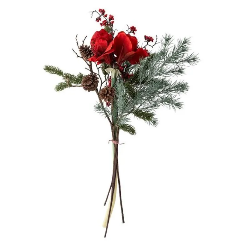 Rubia bukett kunstige blomster 105 cm rød
