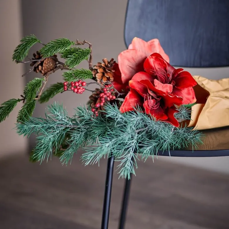 Rubia bukett kunstige blomster 105 cm rød