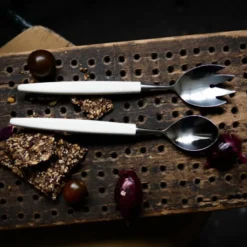 Salatbestikk 25,5 cm hvit
