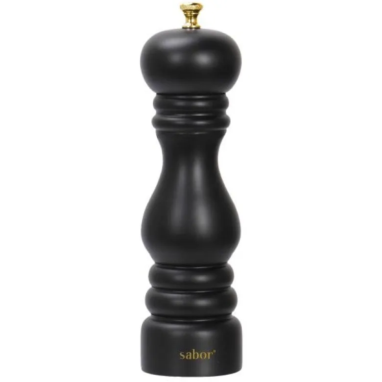 Saltkvern 25 cm svart/messing