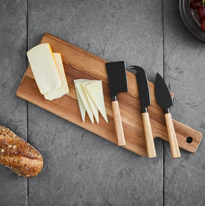 Santo ostesett m/3 kniver og skjærebrett