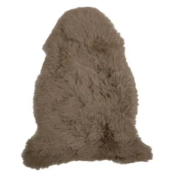 Saueskinn new zealand lang ull 100 cm taupe