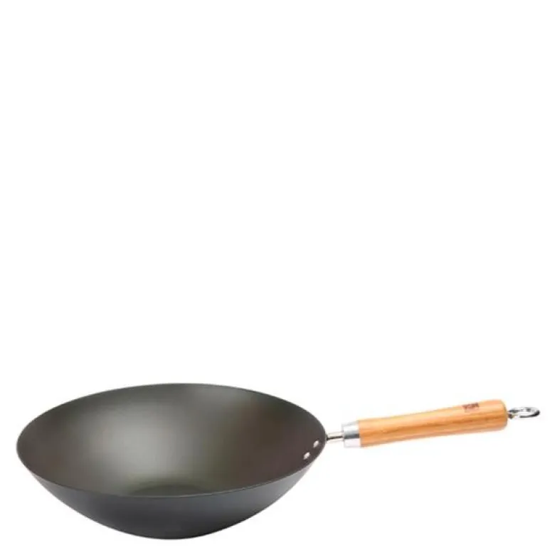 School of Wok wokpanne 30 cm m/ bambuhåndtak svart