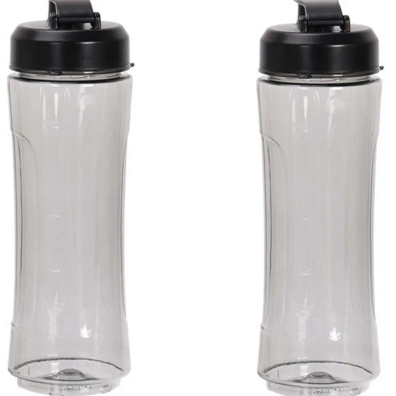Select drikkeflaske 0,6L 2 stk klar/svart