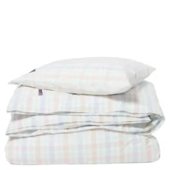Sengesett percale 140x200 cm flerfarget rutete