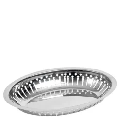 Serveringskurv oval 24x16 cm stål