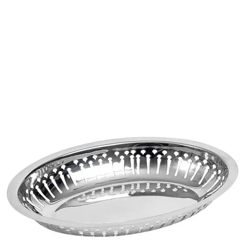Serveringskurv oval 28x20 cm stål