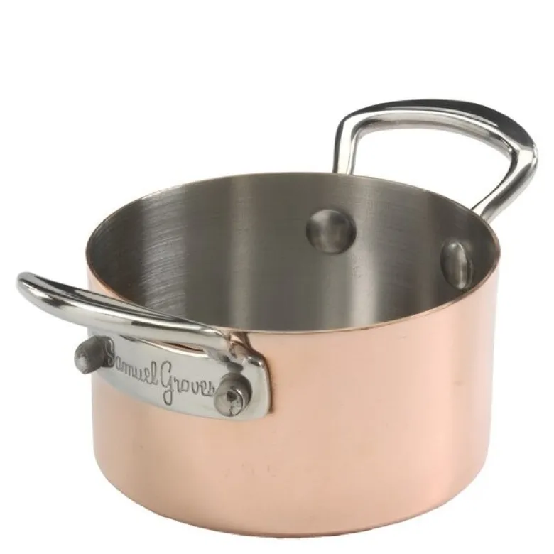 Serveware minigryte i kobber 9 cm 0,25L