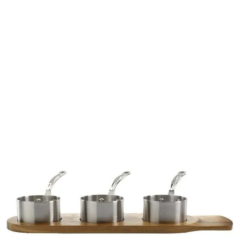 Serveware minikasserollesett 3 deler 9 cm stål