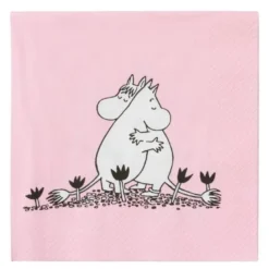 Servietter Kjærlighet 33x33 cm rosa