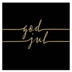 Serviett 33x33 cm 20 stk God Jul svart