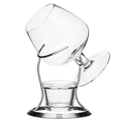 Sett med cognacglass og varmer 35 cl sølv