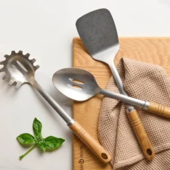 Signerat serveringsskje 33 cm natur/børstet stål