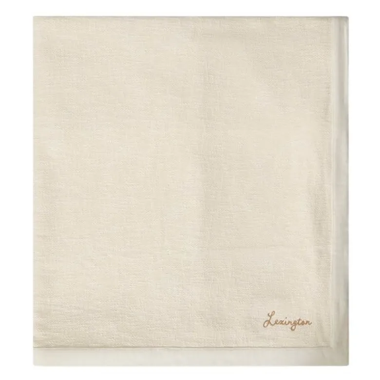 Sildemønstret sengeteppe bomull 260x240 cm lys beige