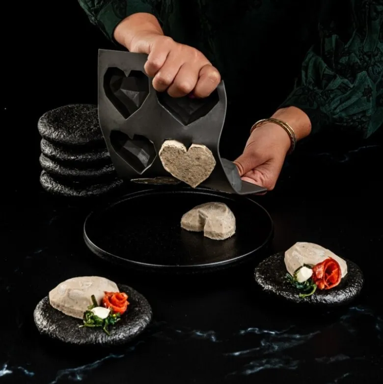 Silikonform Love At First Bite 3 stk grå/hvit