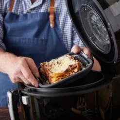 Silikonform til airfryer firkantet 19x19x6 cm grå
