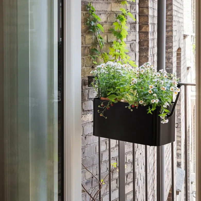 Simply Grow balkongkasse 20x42x20 cm svart