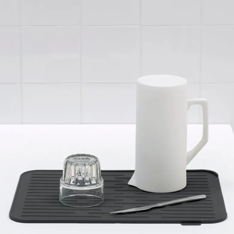 SinkSide oppvaskmatte silikon 32,5x43,8 cm mørk grå