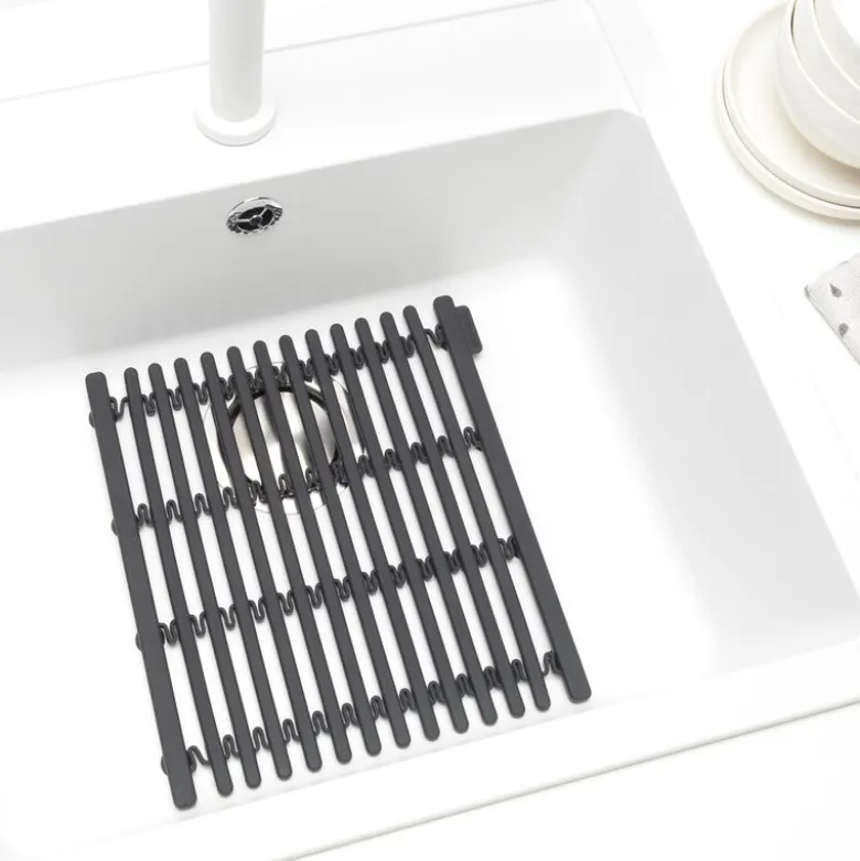 SinkSide oppvaskmatte silikon 30x30 cm mørk grå