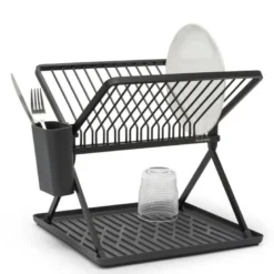 SinkSide sammenleggbart oppvaskstativ 31,5x33x37 cm svart