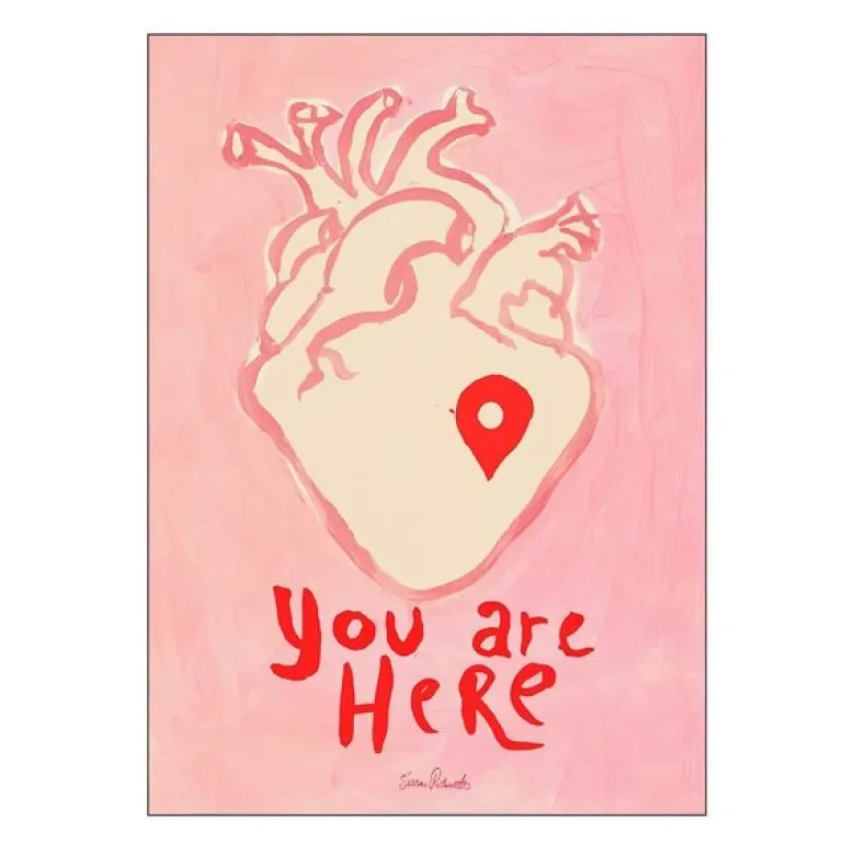 Sissan Richardt poster 50x70 cm you are here