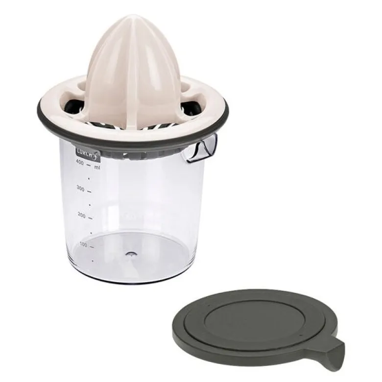 Sitruspresse m/beholder 400 ml hvit/grå/klar