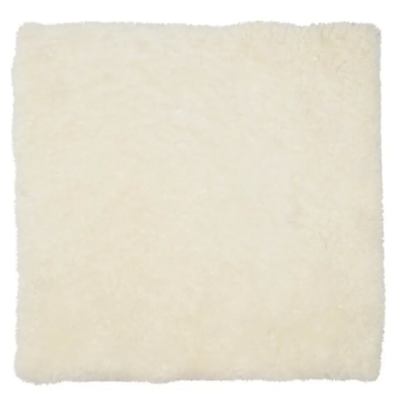 Sitteunderlag new zealand kort ull 40x40 cm white