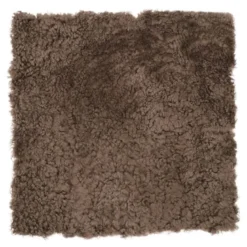 Sitteunderlag new zealand kort ull 40x40 cm chocolate