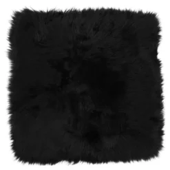 Sitteunderlag new zealand saueskinn lang ull 40x40 cm black