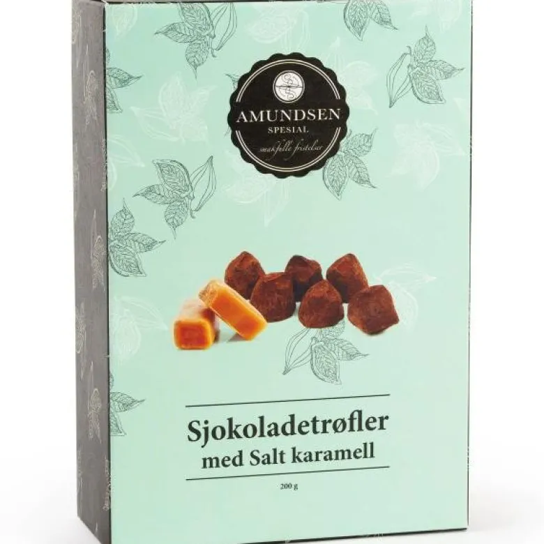 Sjokoladetrøfler m/salt karamell