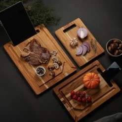 Skjærebrett i tre 3 deler teak