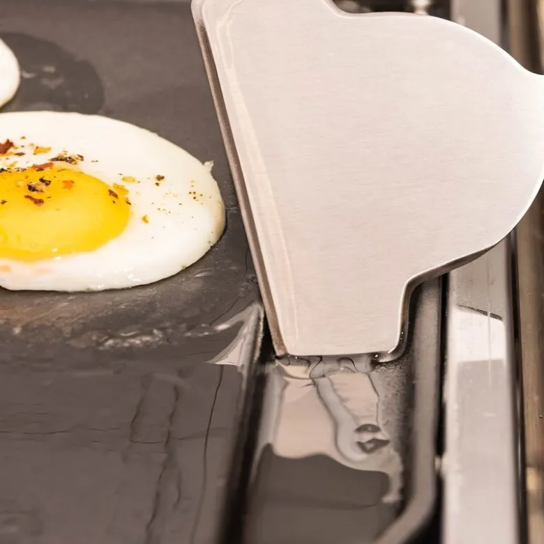 Skrape til stekeplate 25 cm rustfritt stål