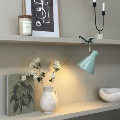 Sleep vegglampe med klemme 16 cm mint