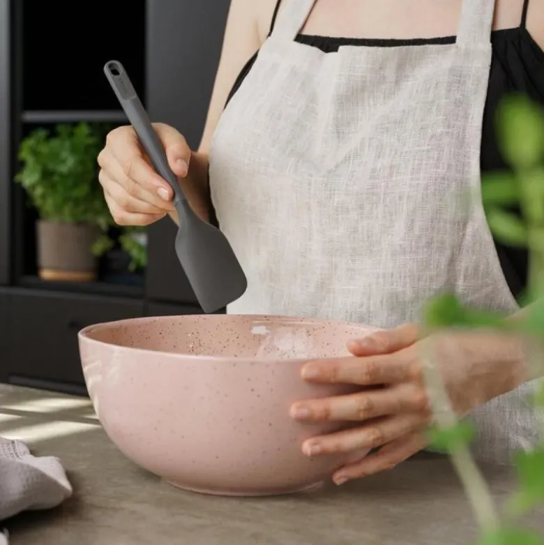 Slikkepott medium 28 cm grå