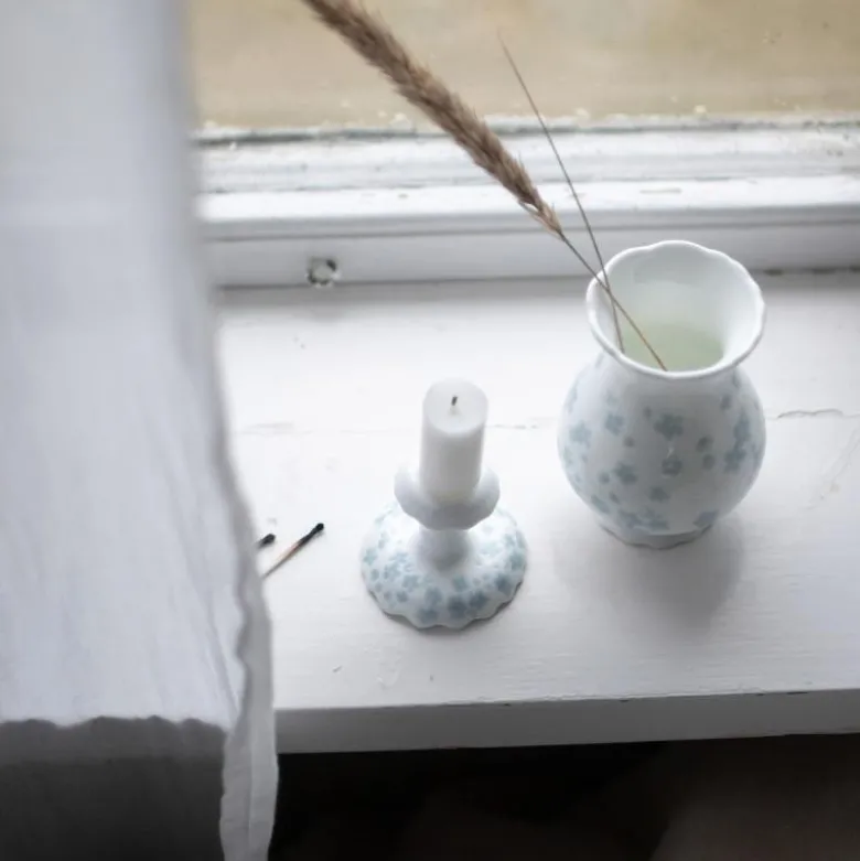 Slåpeblom vase blå