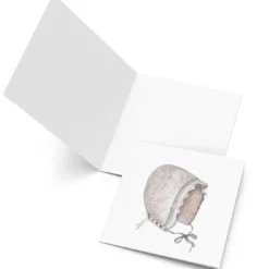 Små kunstkort dåpslue