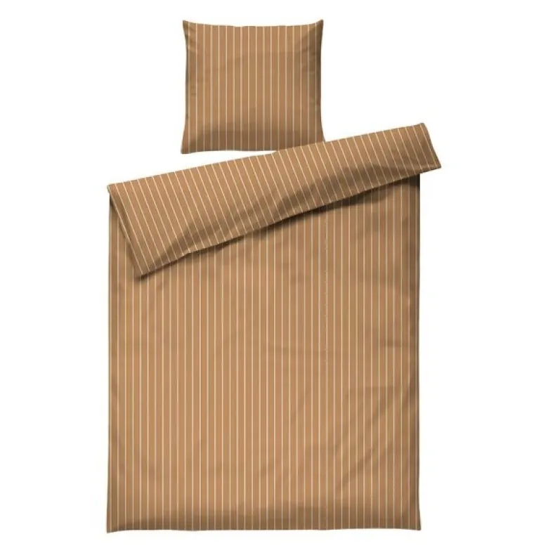 Soft sengesett 150x210 cm karamell/offwhite