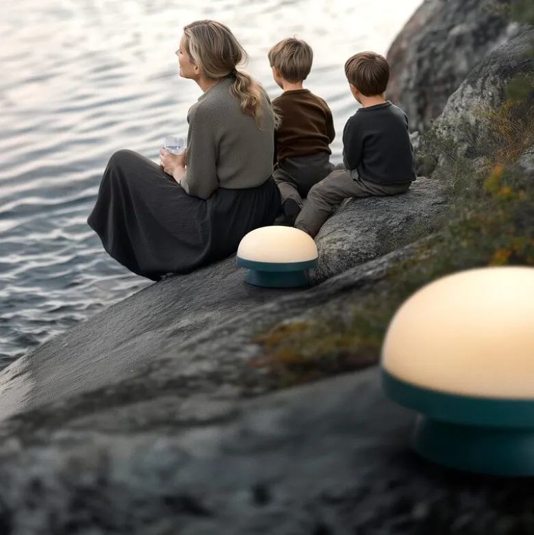 Soft Spot Solar solcellelampe dots 14 cm forest green