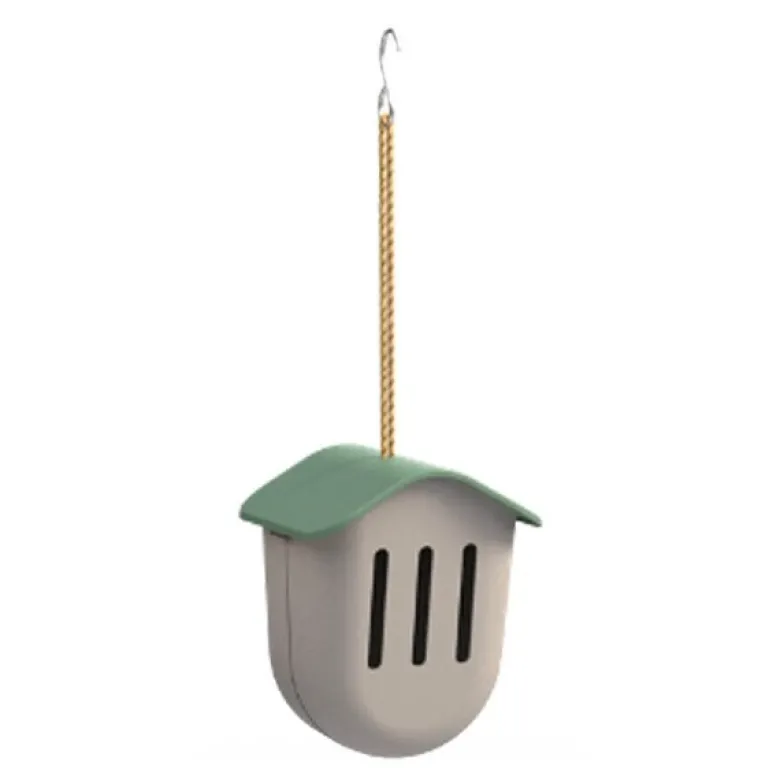 Sommerfuglhus 19 cm taupe grønn