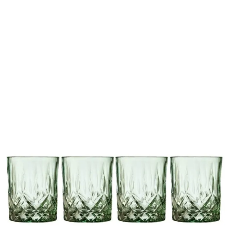 Sorrento whiskyglass 32 cl 4 stk grønn