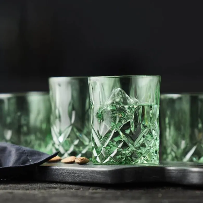 Sorrento whiskyglass 32 cl 4 stk grønn