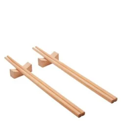 Spisepinner med holder 4 stk bambus